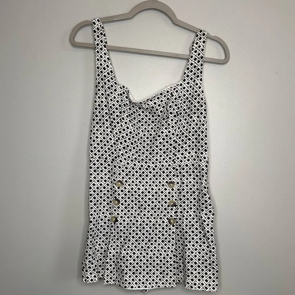 Urban Outfitters Dalila Square Neck Skort Romper